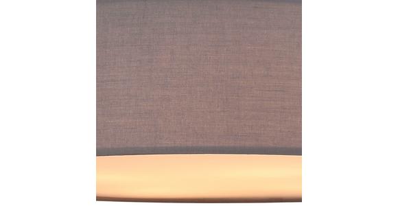 Deckenleuchte Tilda Ø 50 cm mit Textilem Lampenschirm - Grau, ROMANTIK / LANDHAUS, Textil/Metall (50/12cm) - James Wood
