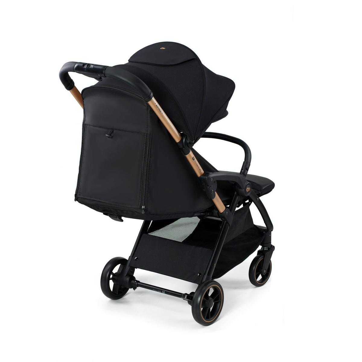 Buggy Apino Schwarz, B/H/T: 47x99x93cm - Goldfarben/Schwarz, Basics (47/99/93cm) - Kinderkraft