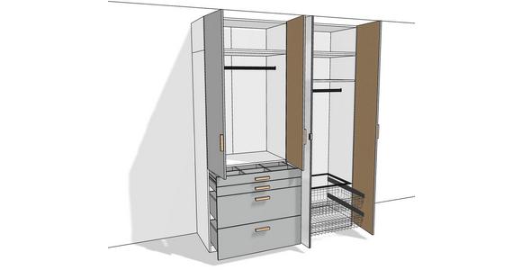 Kleiderschrank Unit 4trg, Maxihöhe - KONVENTIONELL (182,2/242,2/58,3cm) - Ondega