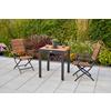 Balkontisch Balkonausziehtisch - Graphitfarben/Naturfarben, MODERN, Holz/Metall (65-130/75/65cm) - Gardenson