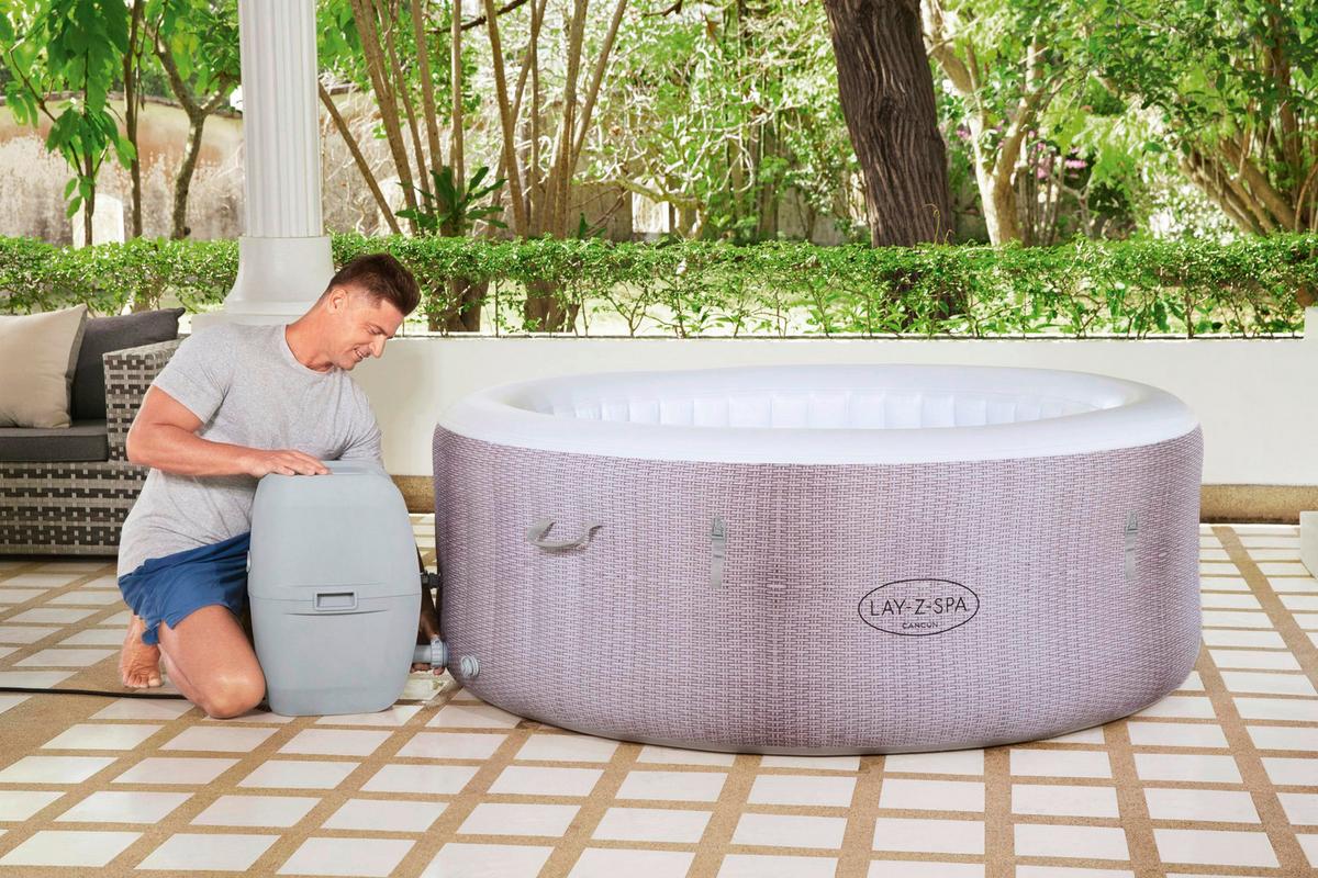 Felfújható Jakuzzi Lay-Z-Spa Kb. 180/66cm - szürke, Modern, műanyag (180/66cm) - Bestway