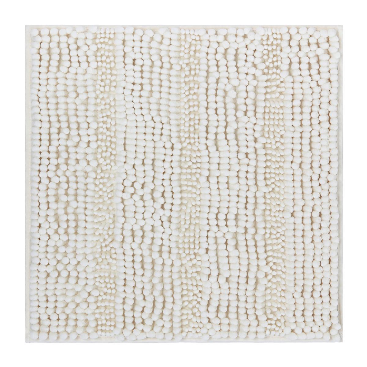 Koupelnová předložka Uwe, 50/50cm, bílá - bílá, textil (50/50cm) - Modern Living