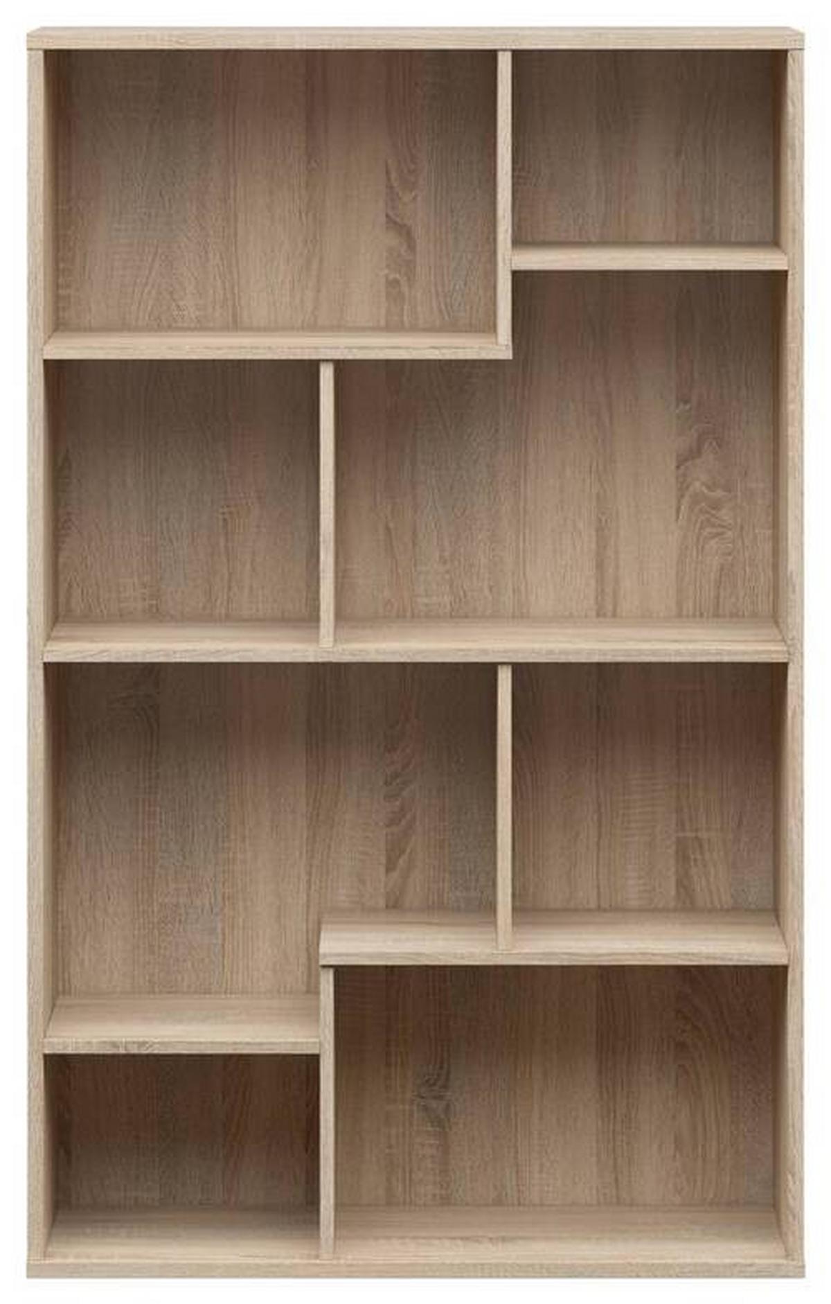 Regal Tetrix Bookshelf - Sonoma Eiche, Design, Holzwerkstoff (87,5/140/33,5cm)