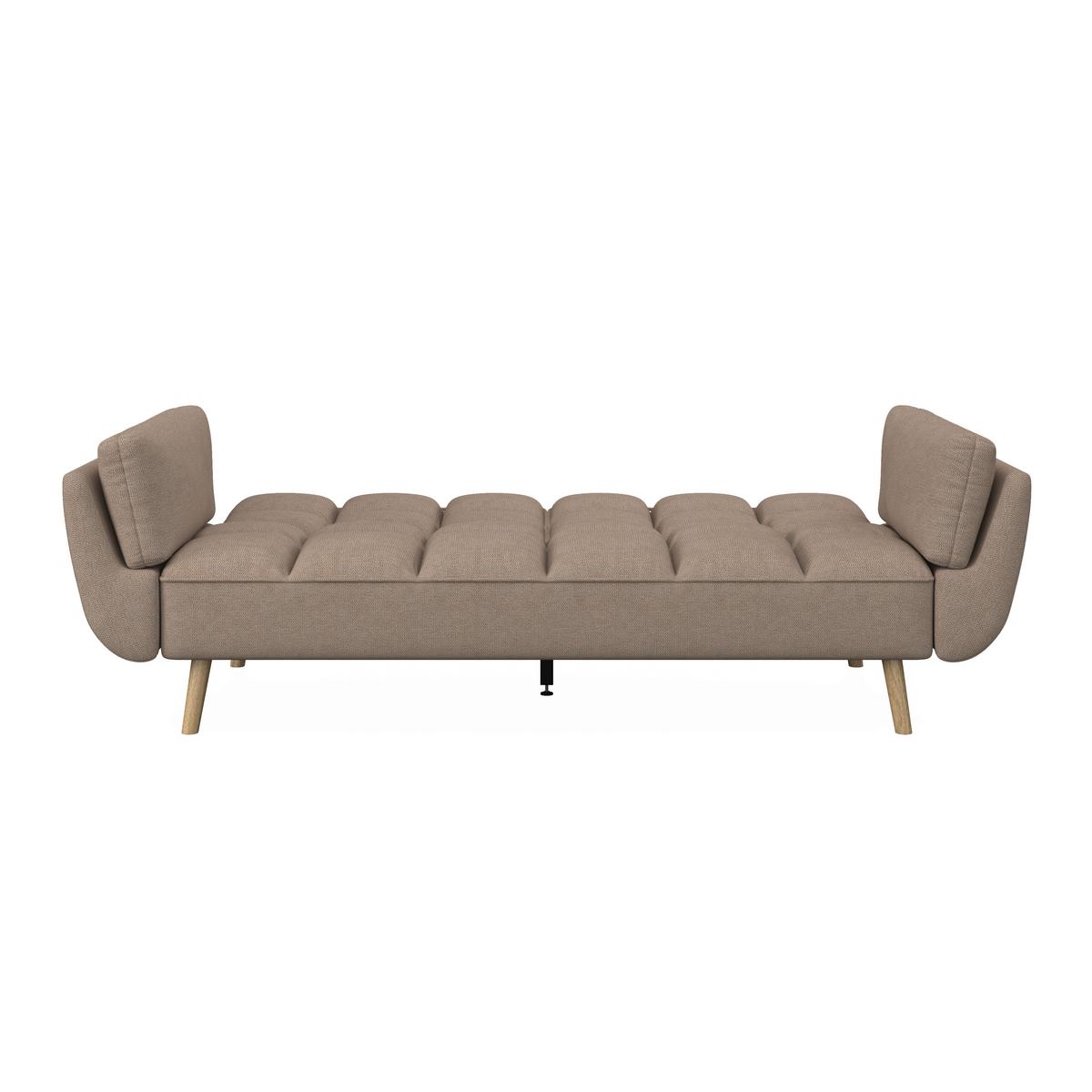 Rozkladacia pohovka CORA, hnedá, max. 360 kg - hnedá/prírodná farba, Modern, drevo/textil (214/92/81cm) - Bessagi Home