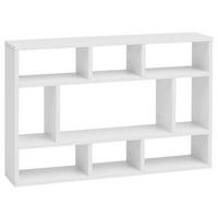 Nástenný regál biely - biela, Konventionell, kompozitné drevo (75/51/16cm) - MID.YOU