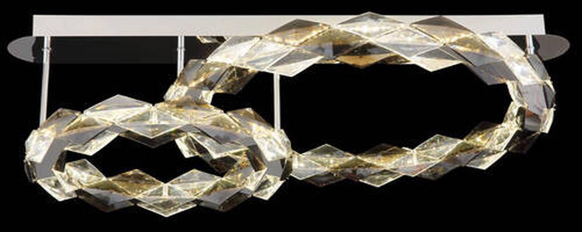 LED-Deckenleuchte 67318d2 - Klar, Design, Kunststoff/Metall (80/55/24,5cm) - Globo