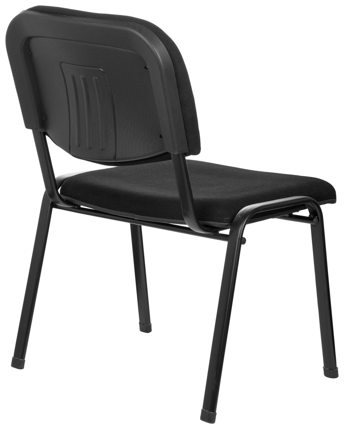 Besucherstuhl Xt 600 XL Schwarz Bis 150 Kg - Schwarz, Basics, Textil/Metall (60/87/55cm) - MID.YOU