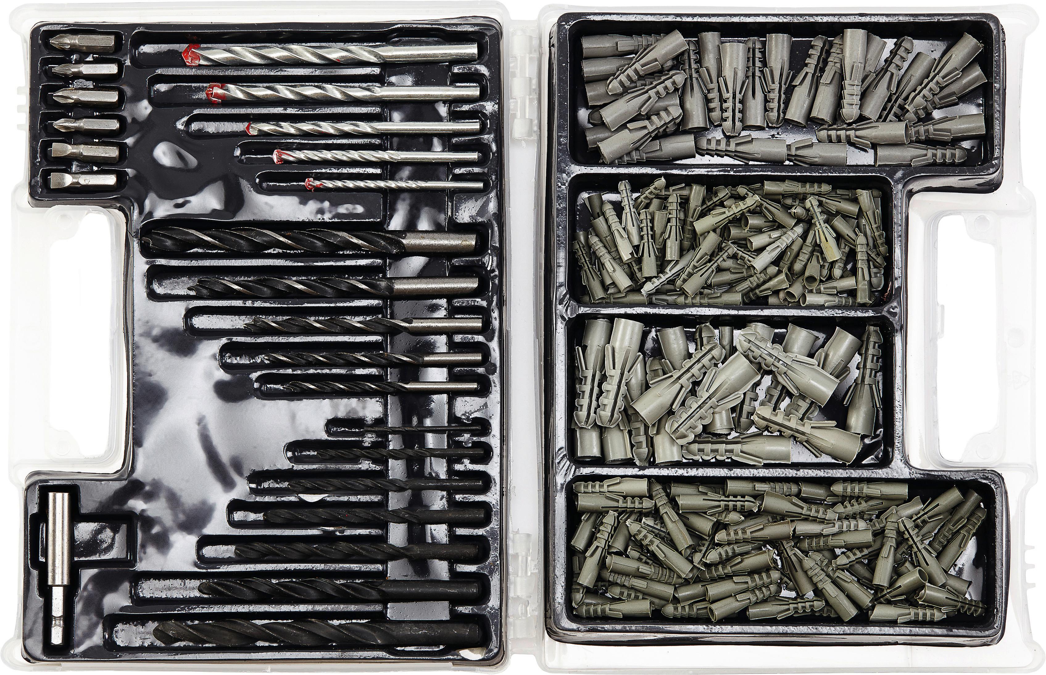 Bit-Bohrer-Dübel-Kofferset Kombikoffer, 300--Teilig.