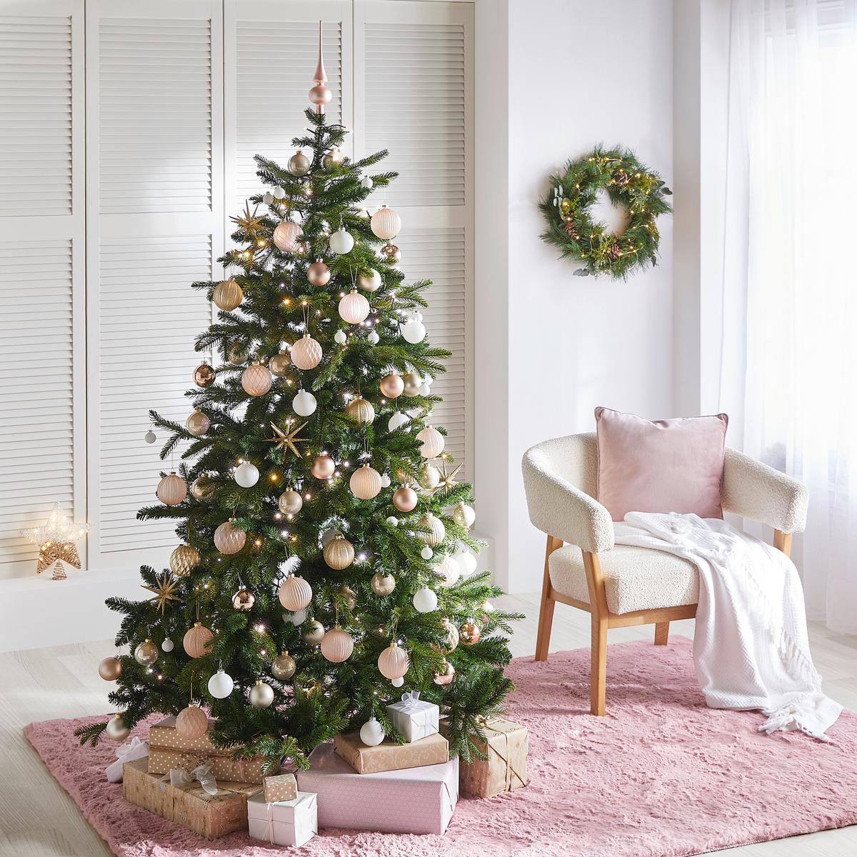 Baňky na vánoční stromeček Noel, Ø: 6cm, 15 ks/bal. - růžová, Basics, sklo (6cm) - Modern Living