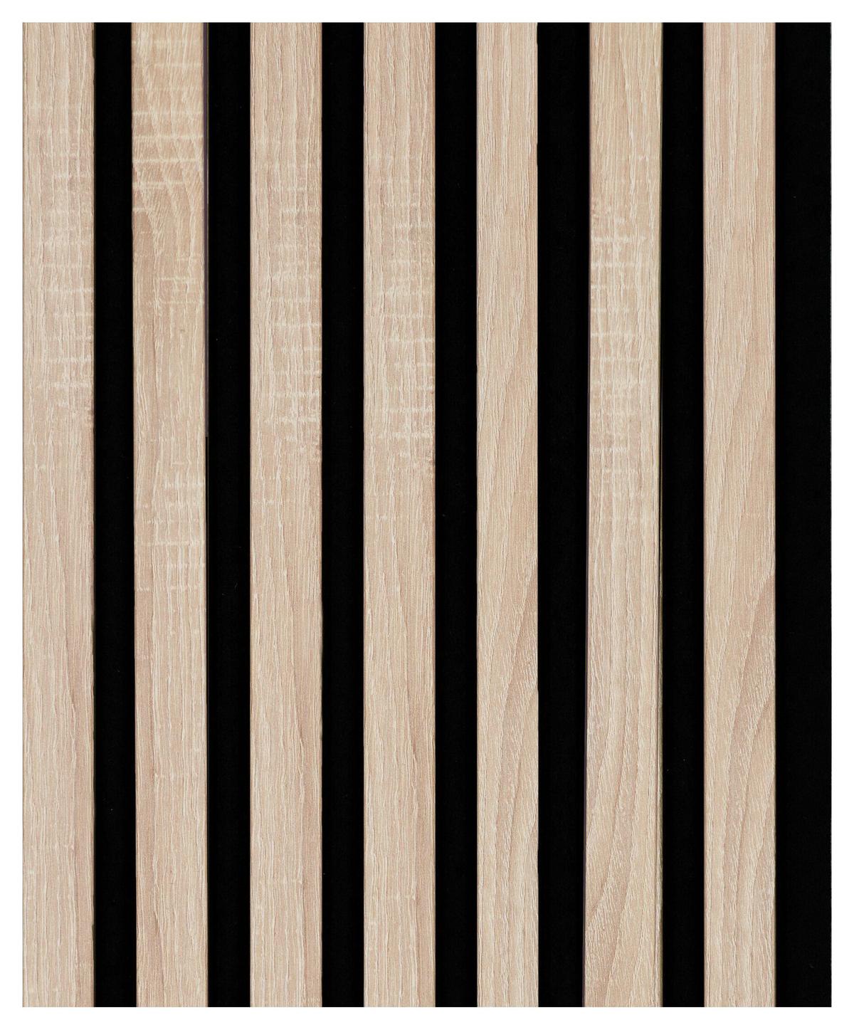 Akusztikus Panel Decowall 260/30cm - tölgyfa színű, Modern, műanyag/faalapú anyag (30/260/1,7cm)