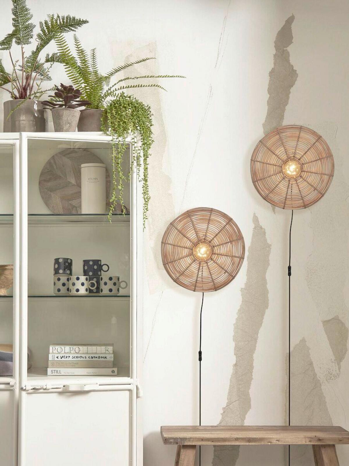 Wandleuchte Tanami/W/4010/N - Naturfarben, Trend, Naturmaterialien (10/40/40cm) - Good & Mojo