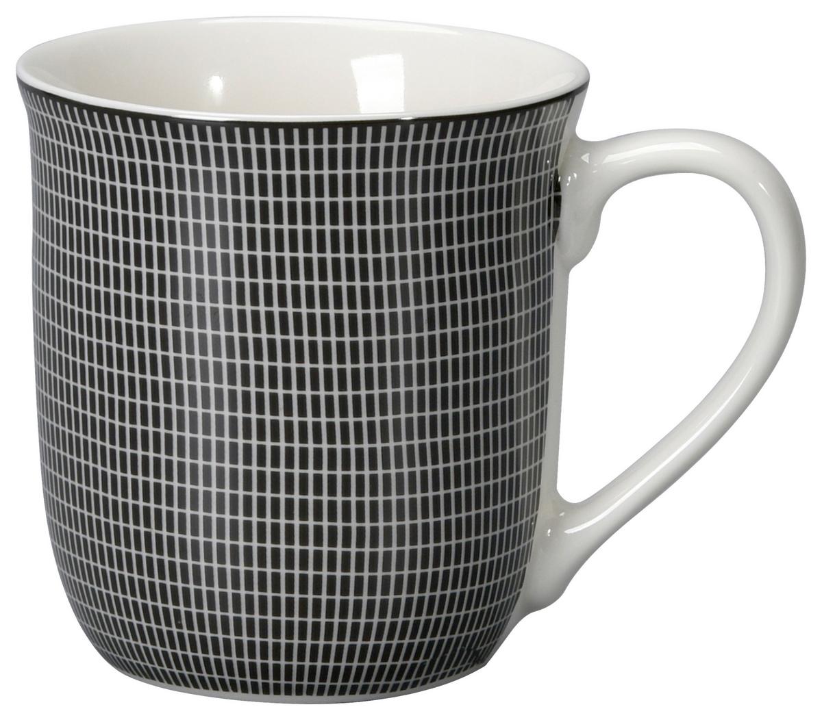 Hrnček na kávu SHIVA - čierna/biela, Lifestyle, keramika (8,4/9,2cm) - Mömax