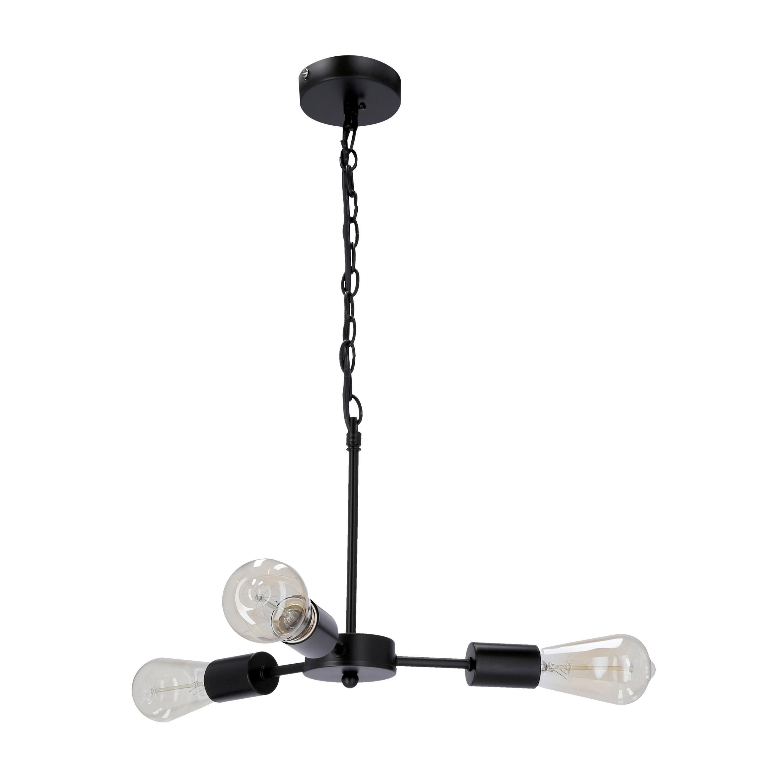 PENDELLEUCHTE 33-09371 SPARTA - Schwarz, Design, Metall (36/36/105cm)