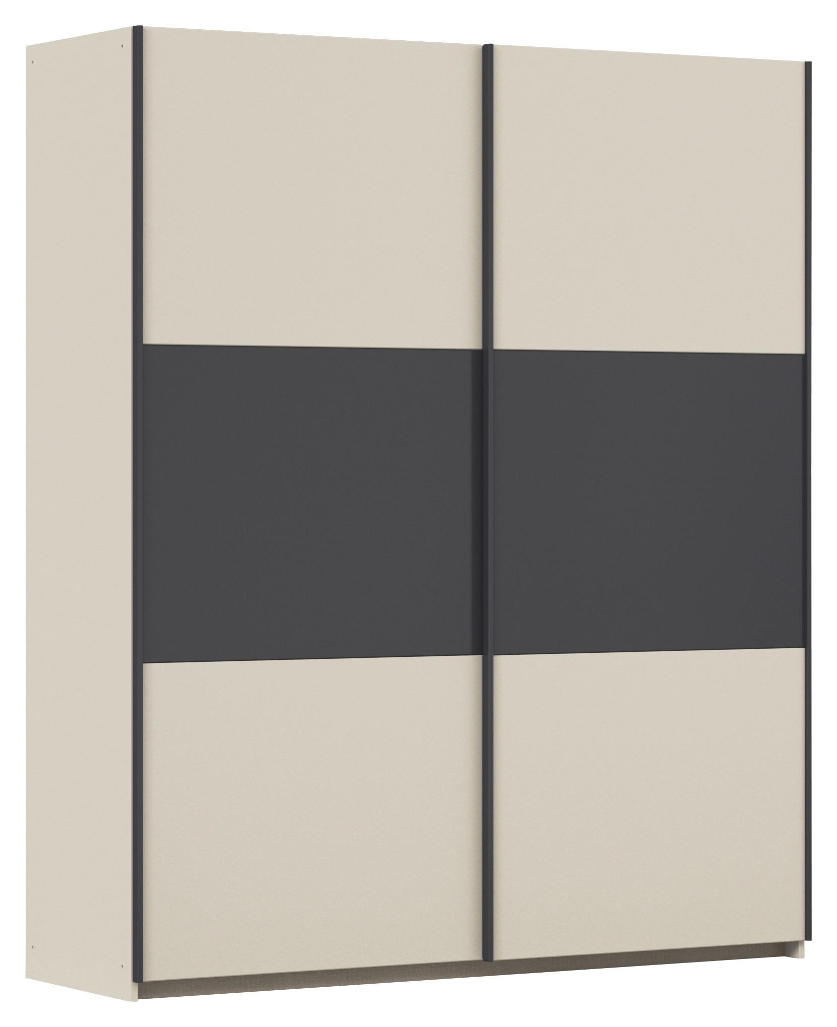 Schwebetürenschrank Neo Grau Champagner B: 175 cm - Champagner/Grau, MODERN, Holzwerkstoff (175/210/59cm) - Rauch Möbel