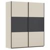 Schwebetürenschrank Neo Grau Champagner B: 175 cm - Champagner/Grau, MODERN, Holzwerkstoff (175/210/59cm) - Rauch Möbel