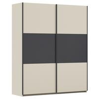 Schwebetürenschrank Neo Grau Champagner B: 175 cm - Champagner/Grau, MODERN, Holzwerkstoff (175/210/59cm) - Rauch Möbel