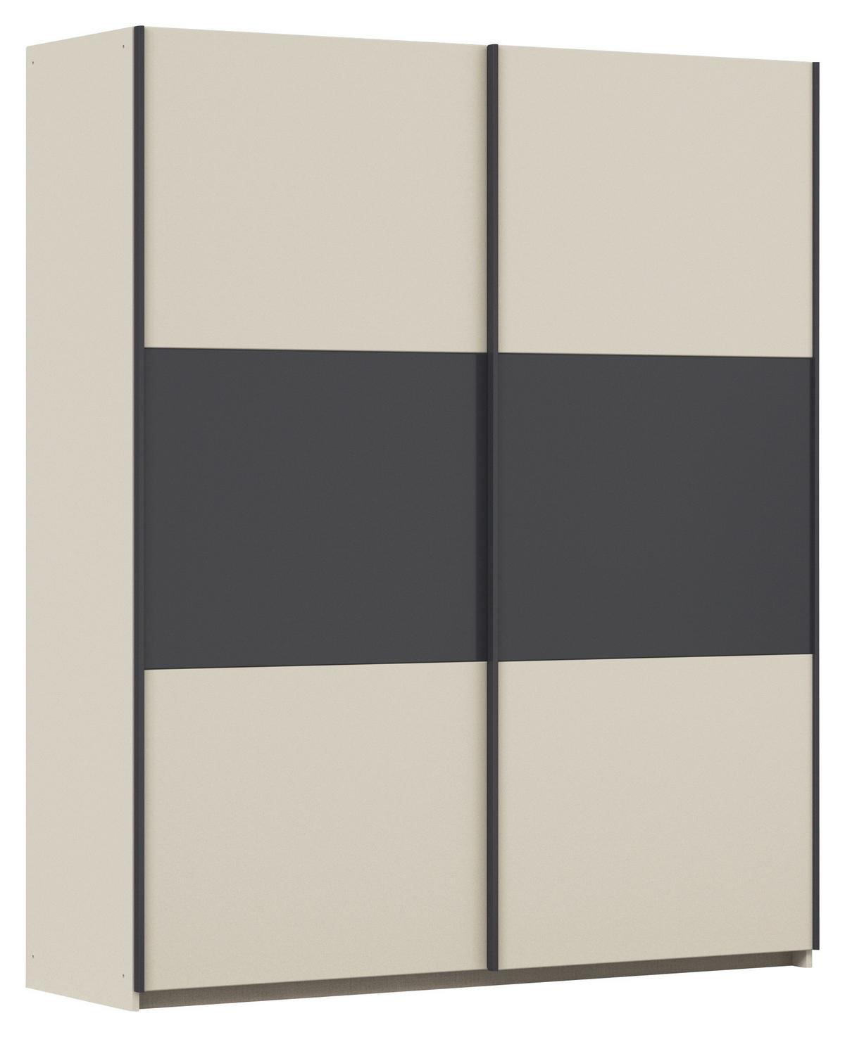 Schwebetürenschrank Neo Grau Champagner B: 175 cm - Champagner/Grau, MODERN, Holzwerkstoff (175/210/59cm) - Rauch Möbel