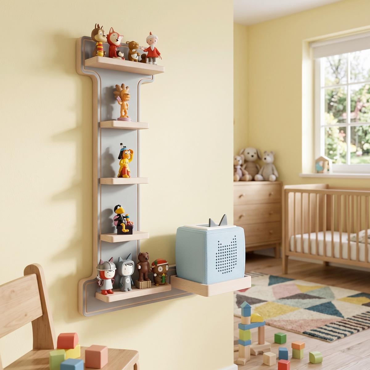 Kinderregal Boarti Grau B: 38 cm - Grau, MODERN, Holzwerkstoff (38/54/19cm) - Livetastic