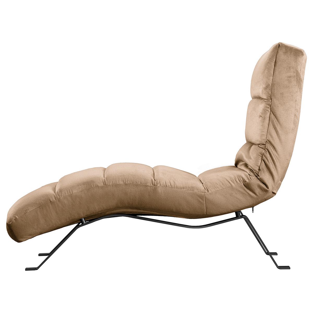 Relaxliege Swing Black Braun B: 65 cm - Schwarz/Braun, Design, Textil (65/65-95/171cm) - Livetastic