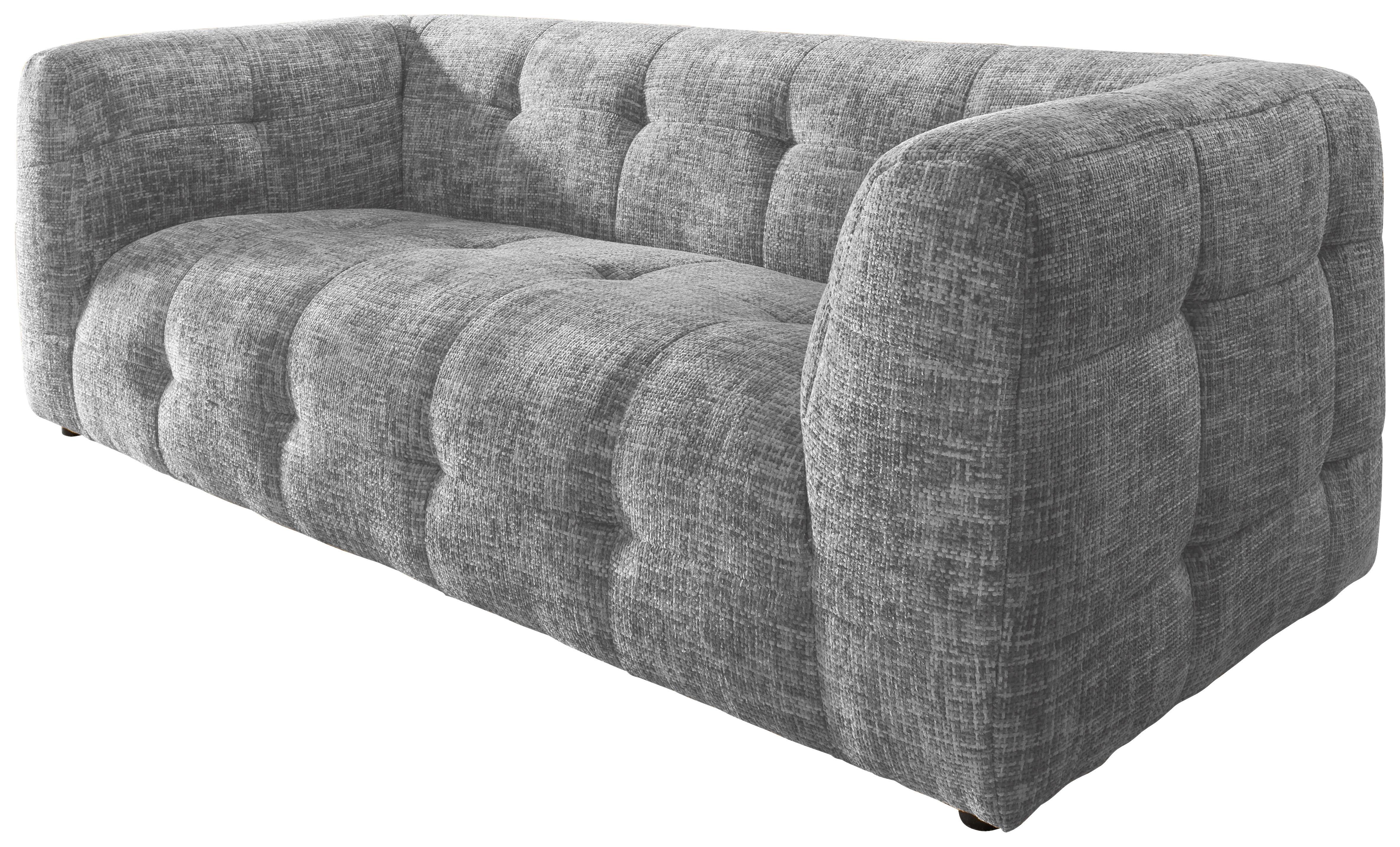 2,5-sitzer Velice, Silberfarben B: 218 Cm - Silberfarben/Schwarz, Design, Textil (218/72/95cm) - Livetastic