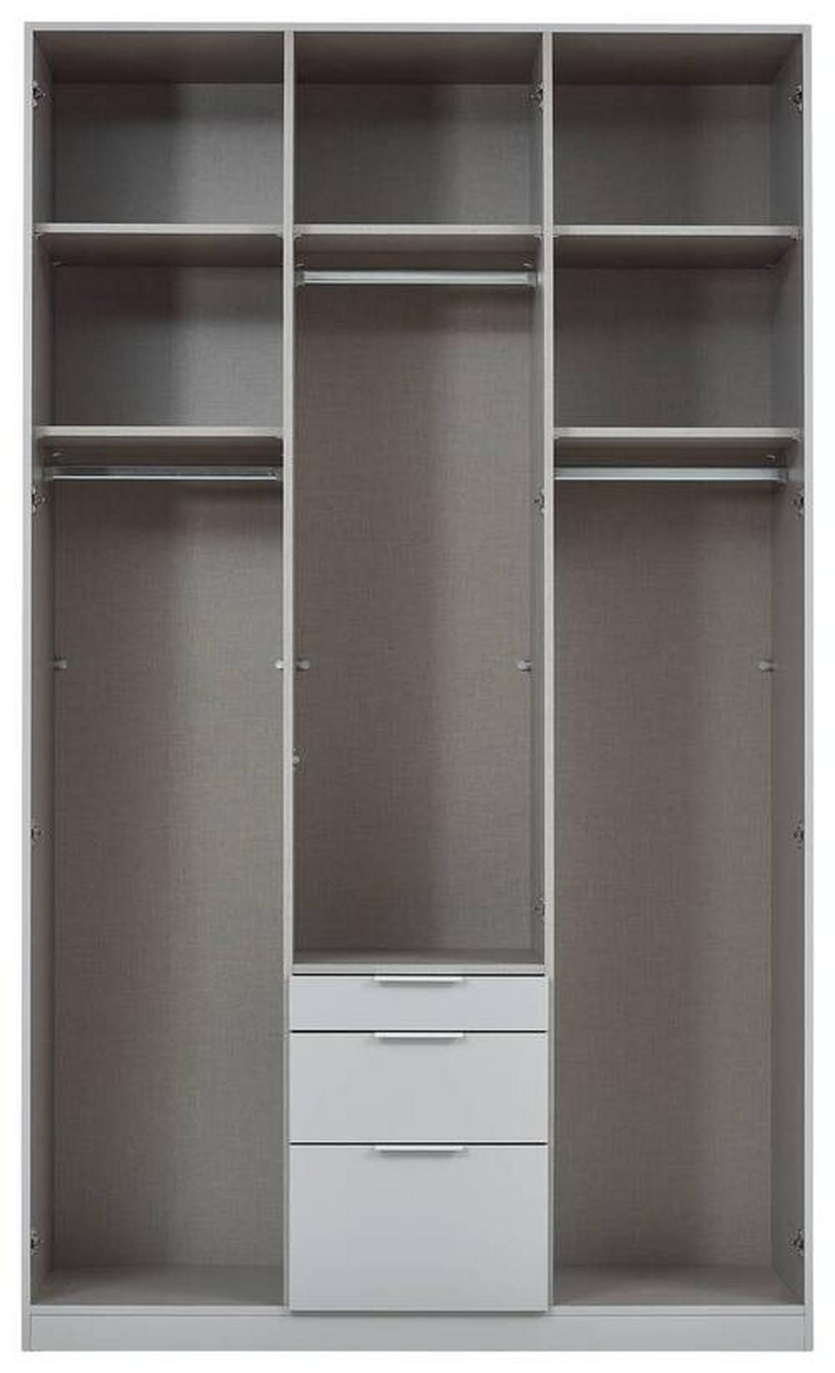 Drehtürenschrank Mit Laden B: 136 Cm Alabama, Weiß - Weiß, MODERN, Holzwerkstoff (136/229/54cm) - Rauch Möbel