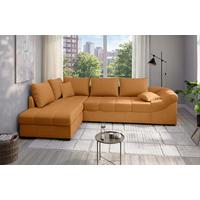 Eckschlafsofa Alvito Goldfarben S: 202x298cm - Goldfarben/Schwarz, MODERN, Textil (202/298cm) - MID.YOU