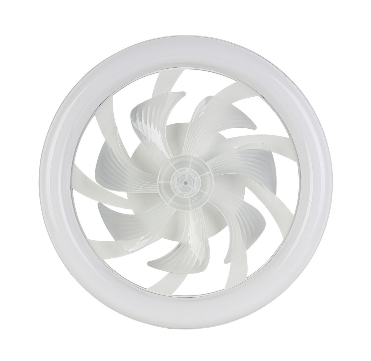 Deckenventilator Carl - Weiß, Basics, Kunststoff (48/12cm) - Luca Bessoni