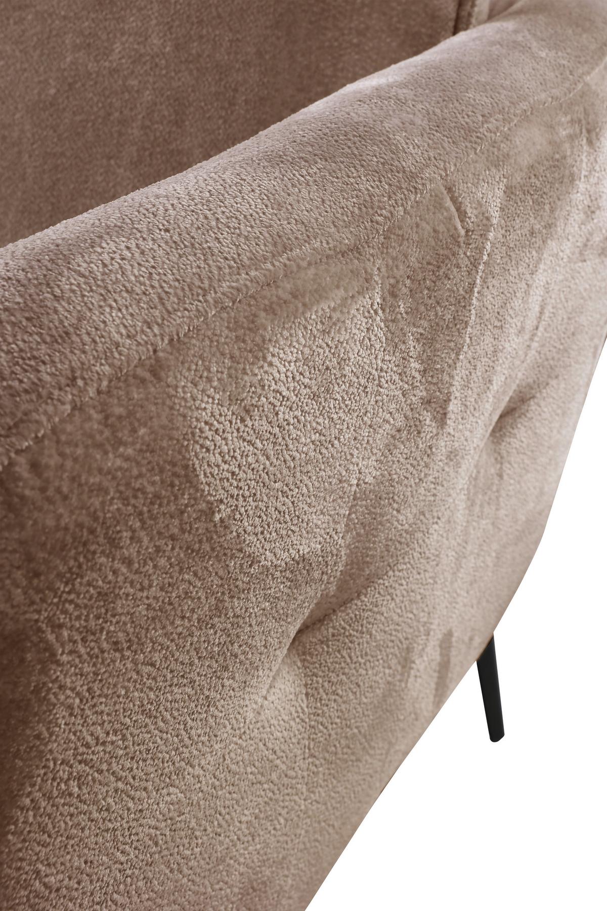 Sofa Ankona Beige/schwarz, 225 Cm - Beige/Schwarz, Design, Textil (225/86/95cm) - MID.YOU