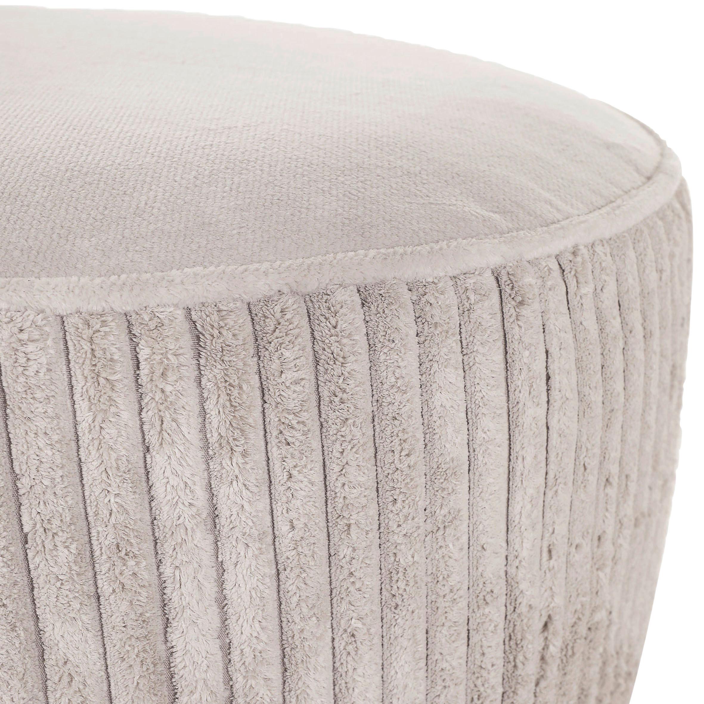 Hocker Borrby, Beige B: 75 cm - Beige/Schwarz, KONVENTIONELL, Textil (75/38cm) - MID.YOU