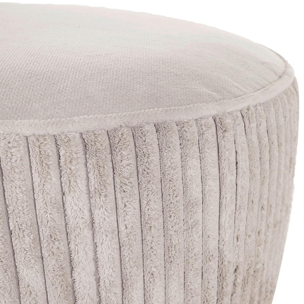 Hocker Borrby, Beige B: 75 cm - Beige/Schwarz, KONVENTIONELL, Textil (75/38cm) - MID.YOU