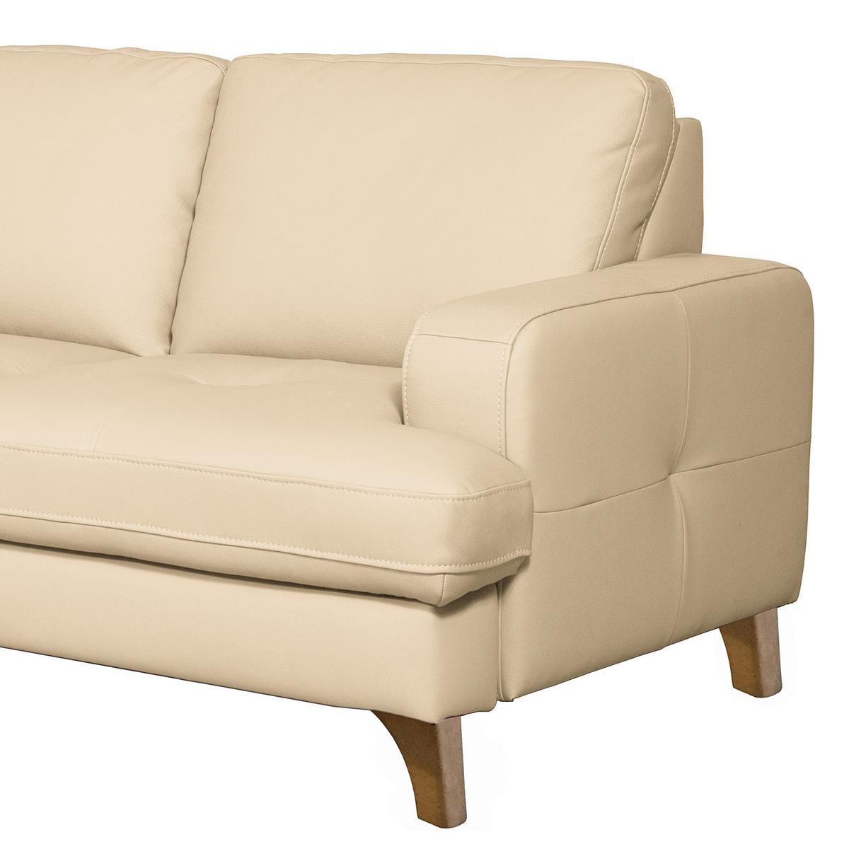 Ecksofa Fargo Beige B: 190x234 Cm - Beige/Buchefarben, Design, Leder/Textil (190/234cm) - Livetastic