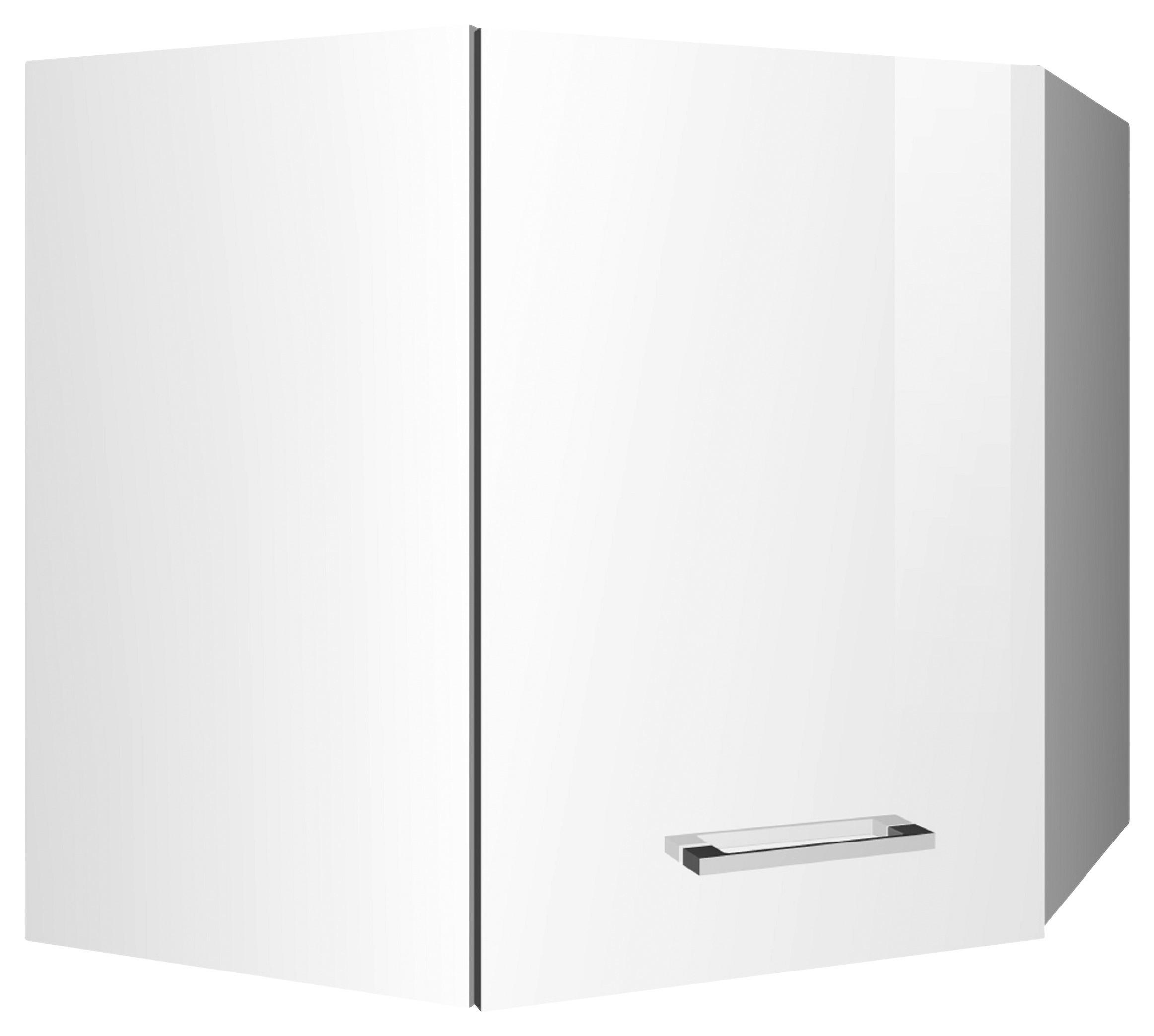 Eckoberschrank Mailand Weiß B: 60 cm - Weiß Hochglanz/Weiß, MODERN, Holzwerkstoff (60/57/60cm) - Held