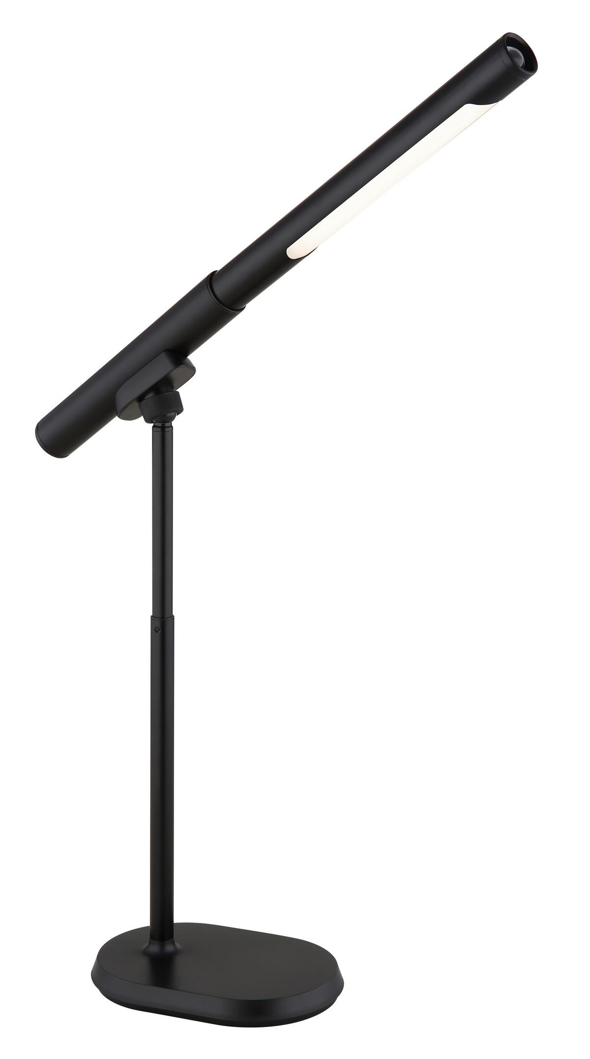 Led-schreibtischleuchte 58472s - Schwarz/Weiß, Design, Kunststoff/Metall (40,4/10,9/44,5cm) - Globo