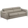 Schlafsofa Pafos Schlammfarben Lederlook, Rindsleder B: 203cm - Schlammfarben, Design, Leder/Textil (203/77-98/103cm) - MID.YOU
