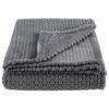Kuscheldecke Belinda Anthrazit 130x170 cm - Anthrazit, ROMANTIK / LANDHAUS, Textil (130/170cm) - James Wood