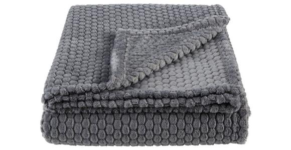 Kuscheldecke Belinda Anthrazit 130x170 Cm - Anthrazit, ROMANTIK / LANDHAUS, Textil (130/170cm) - James Wood