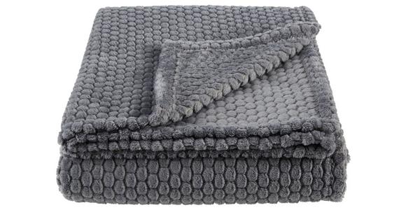 Kuscheldecke Belinda Anthrazit 130x170 cm - Anthrazit, ROMANTIK / LANDHAUS, Textil (130/170cm) - James Wood