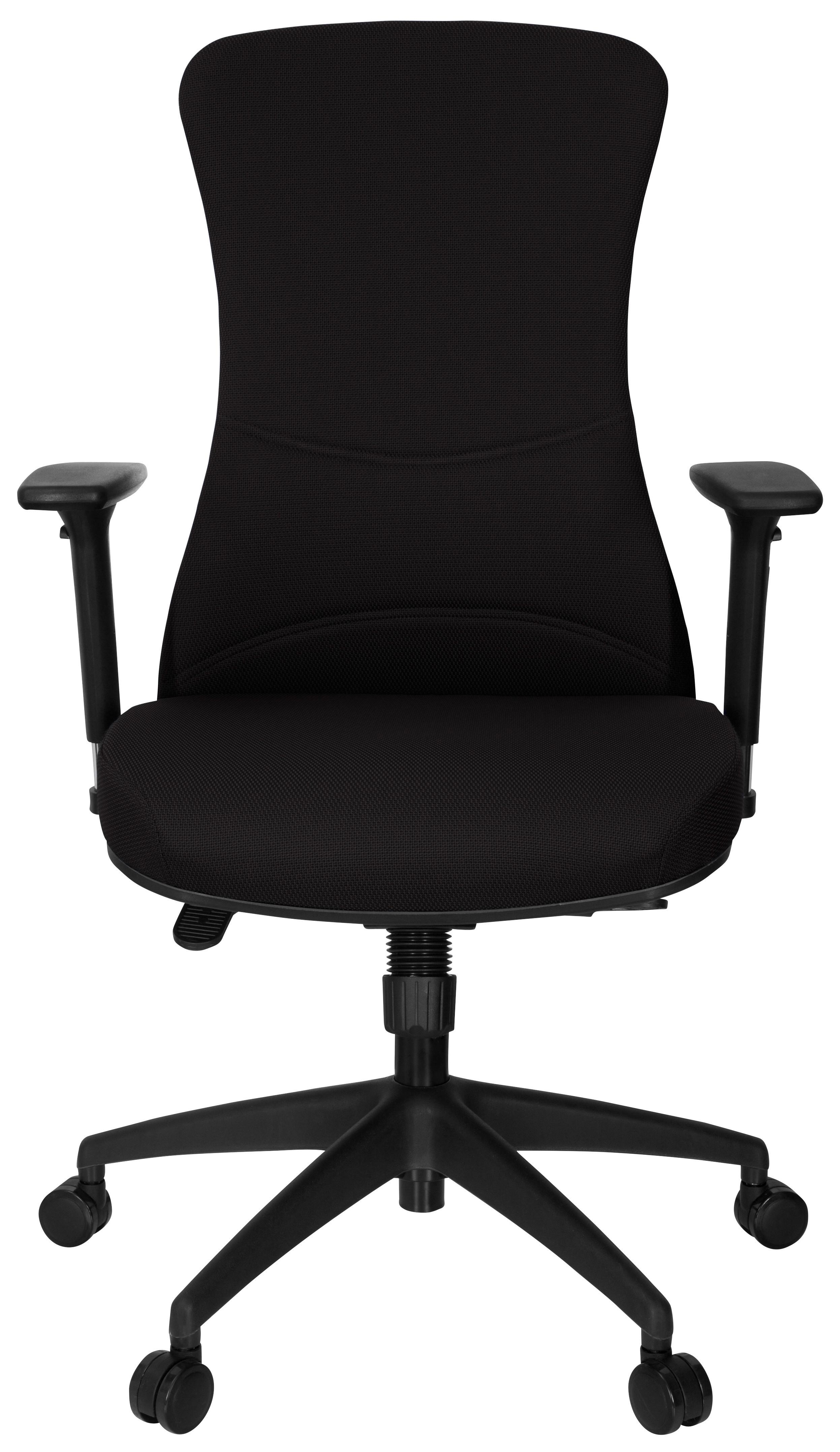 Drehstuhl Office Xt Pro Armstützen Schwarz Bis 120kg - Schwarz, MODERN, Kunststoff/Textil (69/115/52cm) - MID.YOU