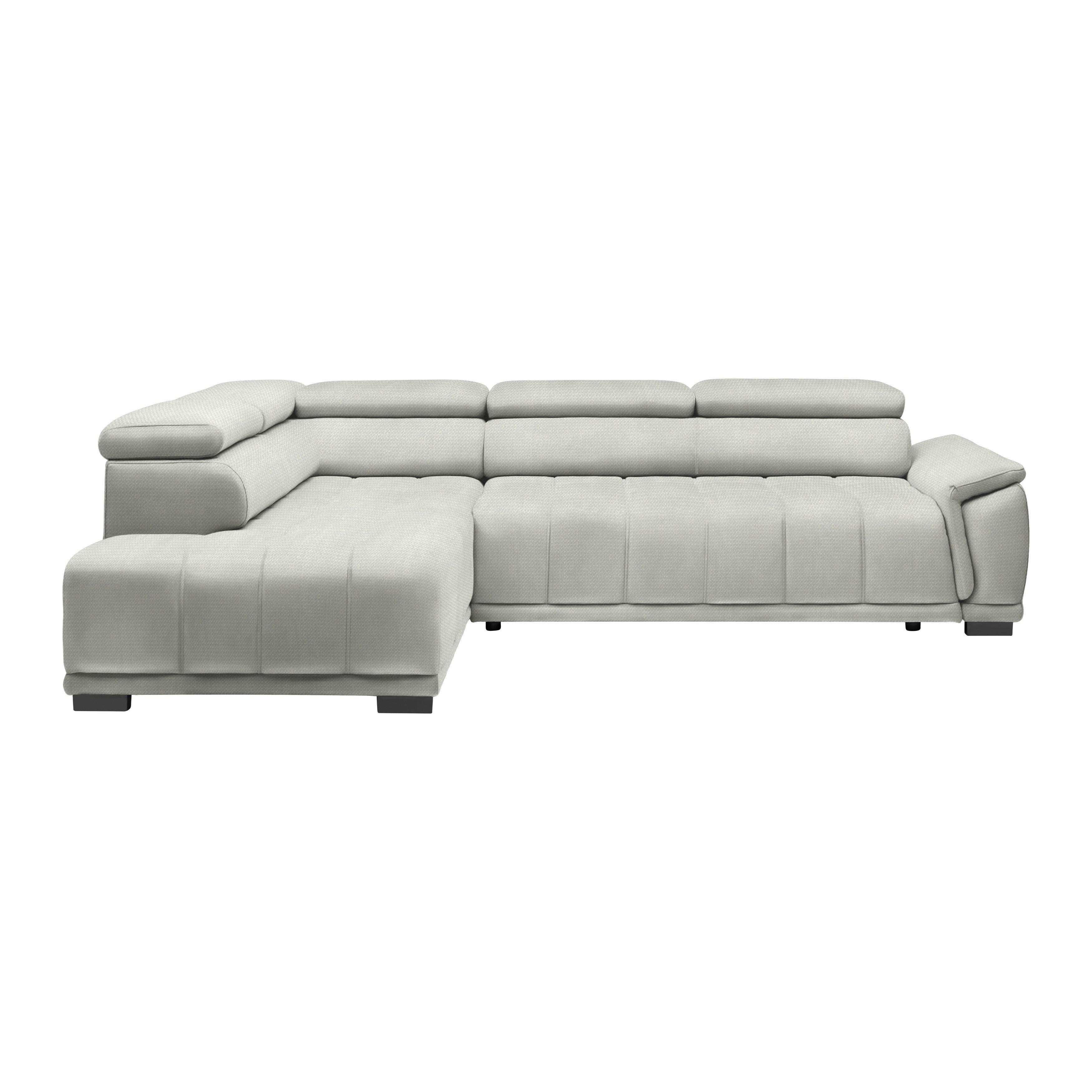 Rohová sedačka GRINALDI, levá, písková - černá/pískové barvy, Moderní, textil/plast (206/283cm) - Premium Living