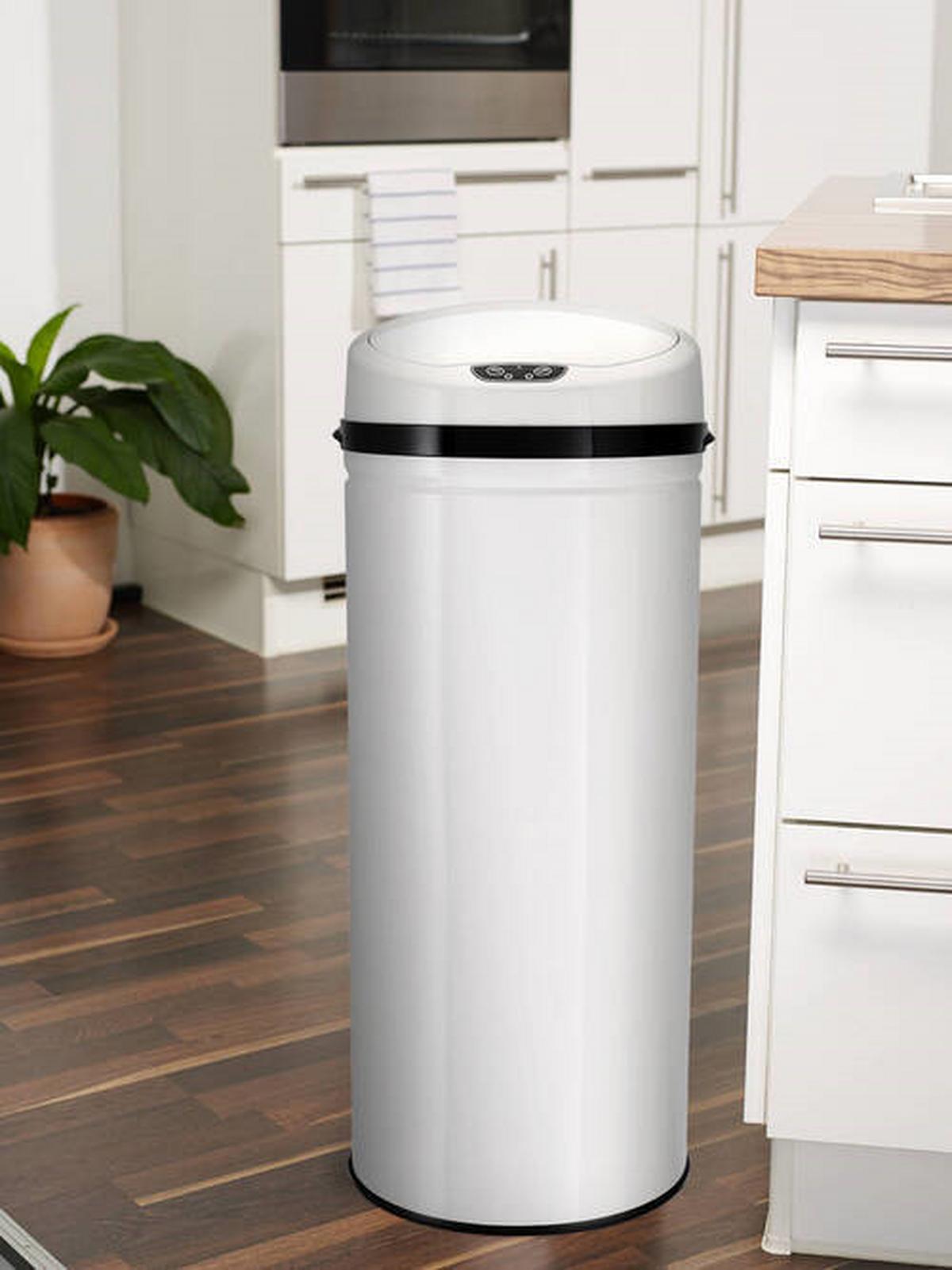ODPADKOVÝ KÔŠ IR SENSOR - WHITE - 42L - čierna/biela, Trend, kov/plast (31/31/79,5cm) - Echtwerk