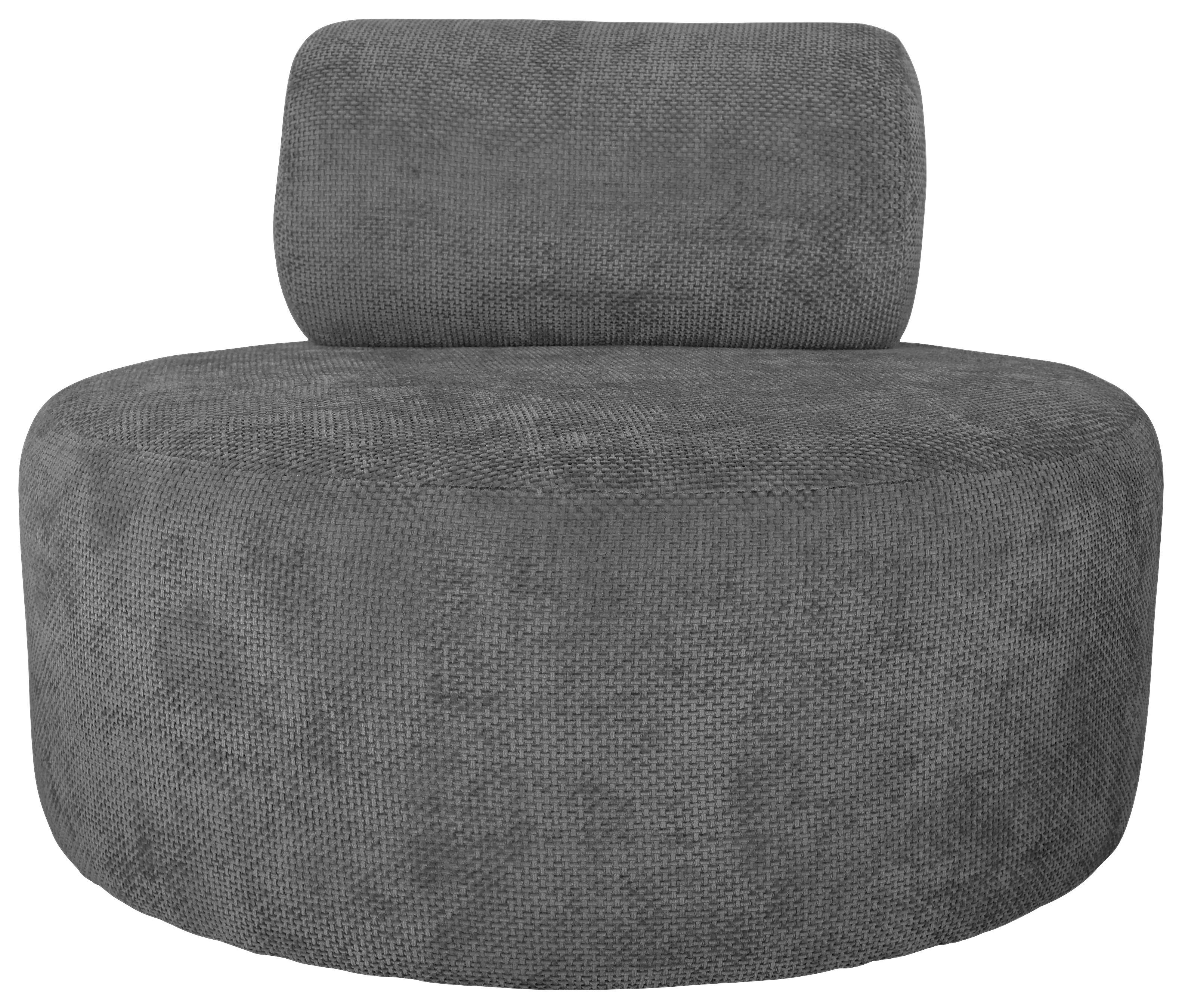 Relaxsessel Moss Dunkelgrau B: 88 cm - Dunkelgrau/Schwarz, Basics, Textil (88/70/88cm) - Livetastic