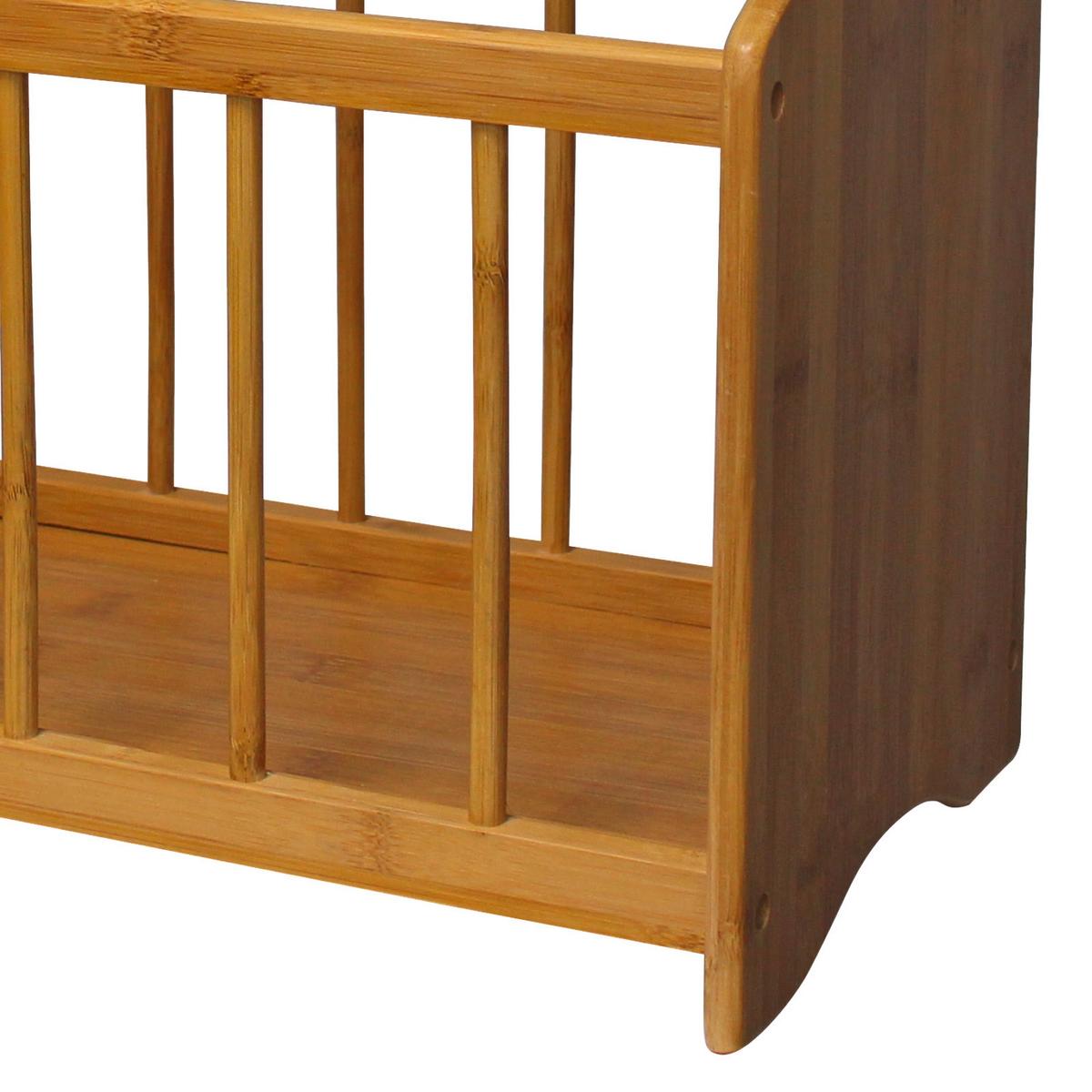 Zeitungsständer Zeta Bambus Natur B: 43 cm mit Tragegriff - Naturfarben, MODERN, Holz (43/34/20,5cm)