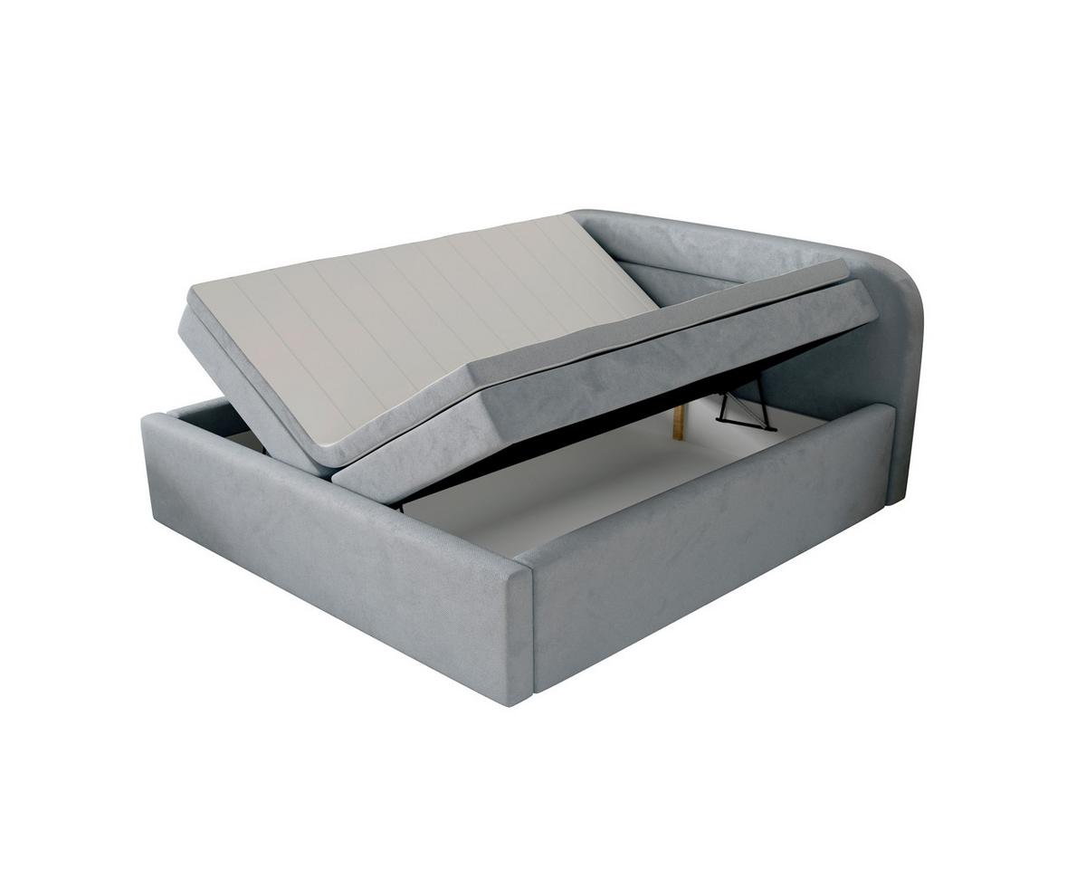 Boxbett Zako 3 Grau LF: 180x200cm - Grau, MODERN, Textil (180/200cm) - MID.YOU
