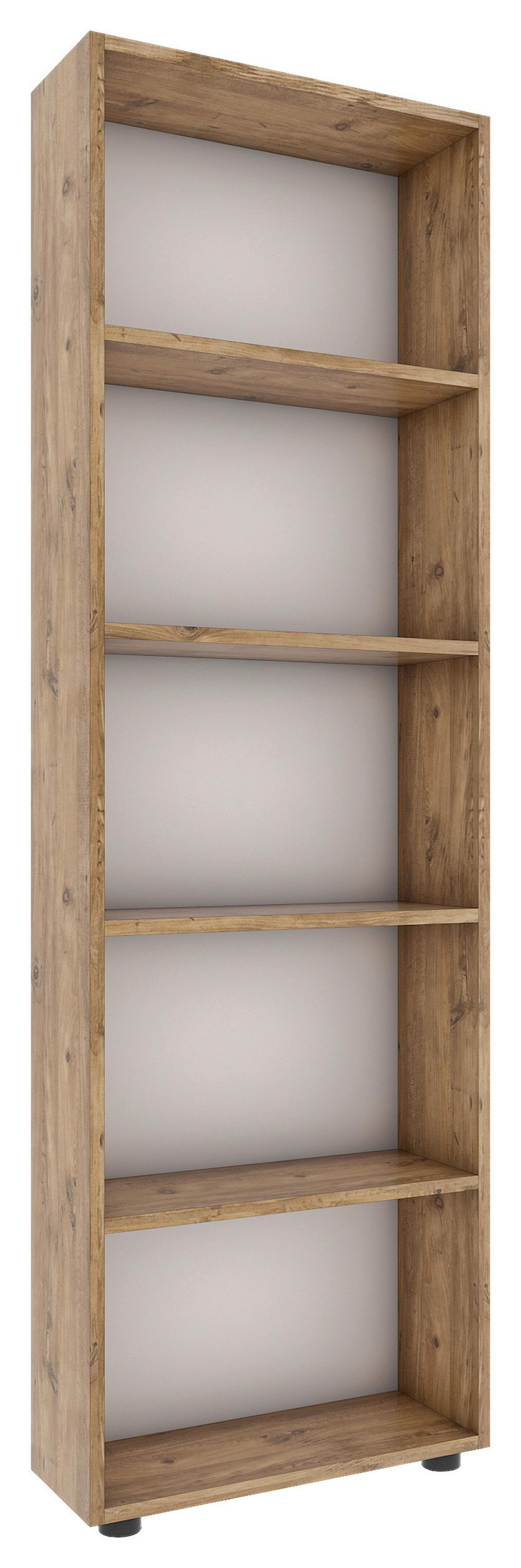 Regal Bulas Honigeiche Dekor B: 56cm - Honigeiche/Schwarz, Basics, Holzwerkstoff (56/169/20cm) - MID.YOU