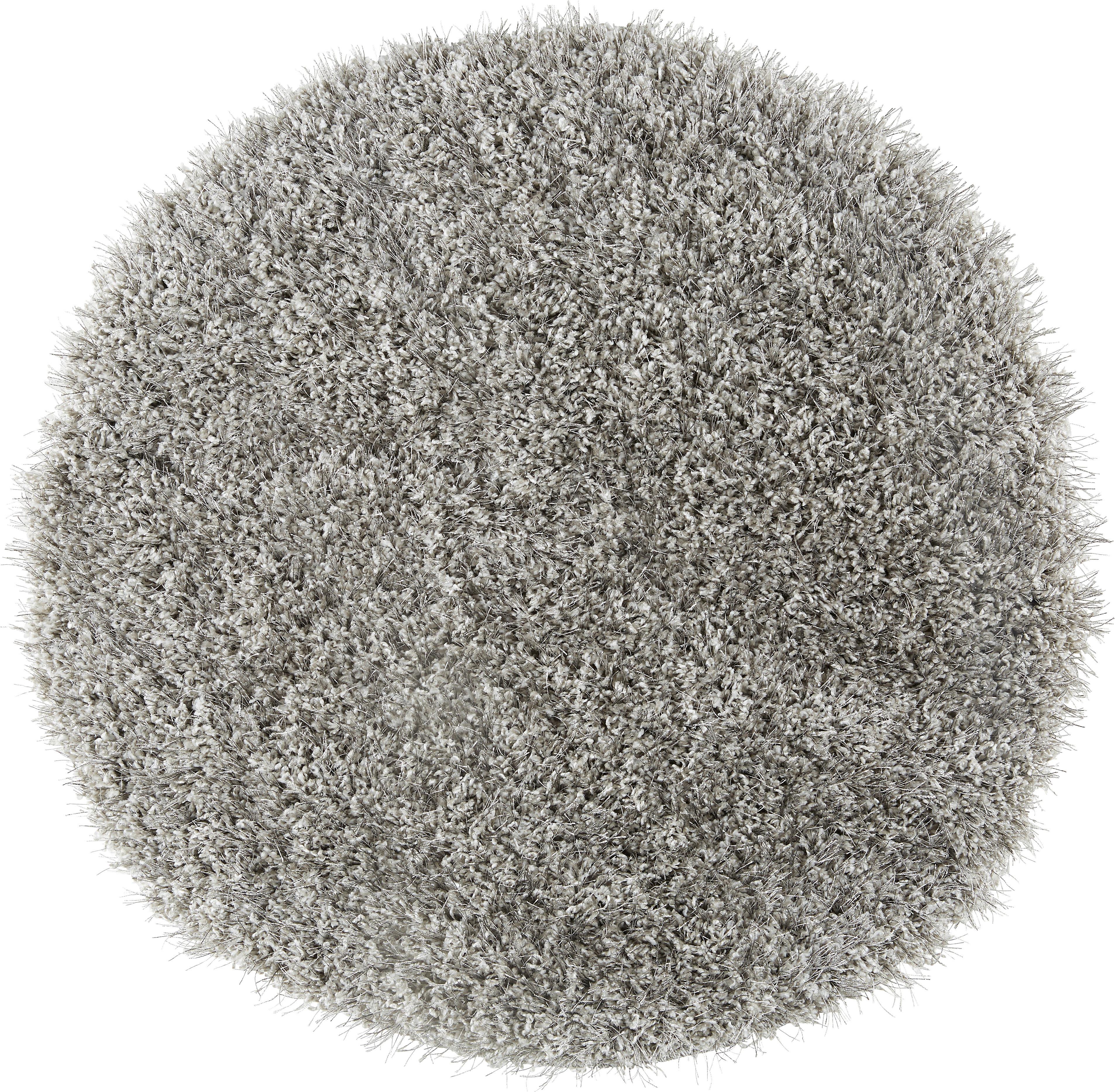 Koberec S Vysokým Vlasom Lambada 1, 67cm, Strieborná - strieborná, textil (67cm) - Based