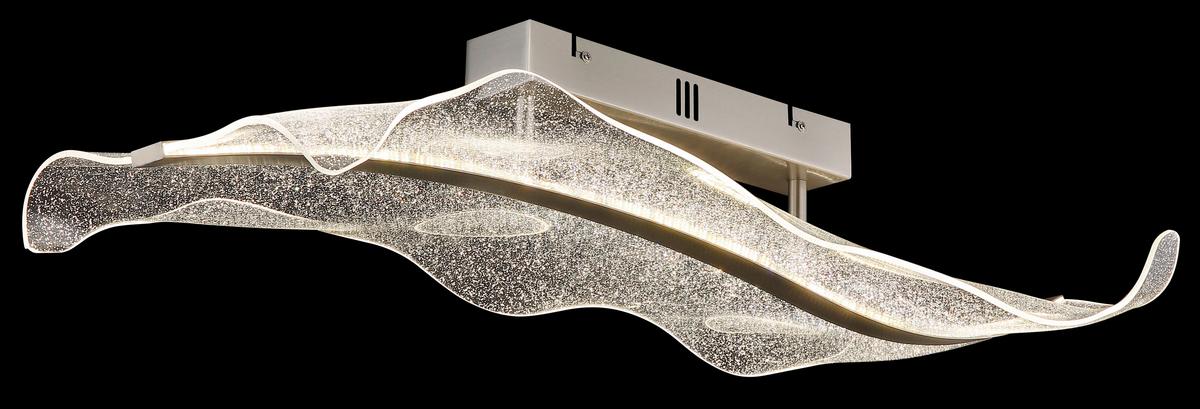 Led-deckenleuchte 68294d - Klar, Design, Kunststoff/Metall (80/30/18cm) - Globo