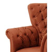 Ohrensessel Cupido - Rostfarben/Schwarz, Design, Textil (96/112/86cm) - MID.YOU