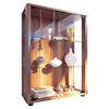 Vitrine Sintalo Buchefarben B: 60 cm - Buchefarben/Nussbaumfarben, MODERN, Glas/Holzwerkstoff (60/80/25cm) - MID.YOU