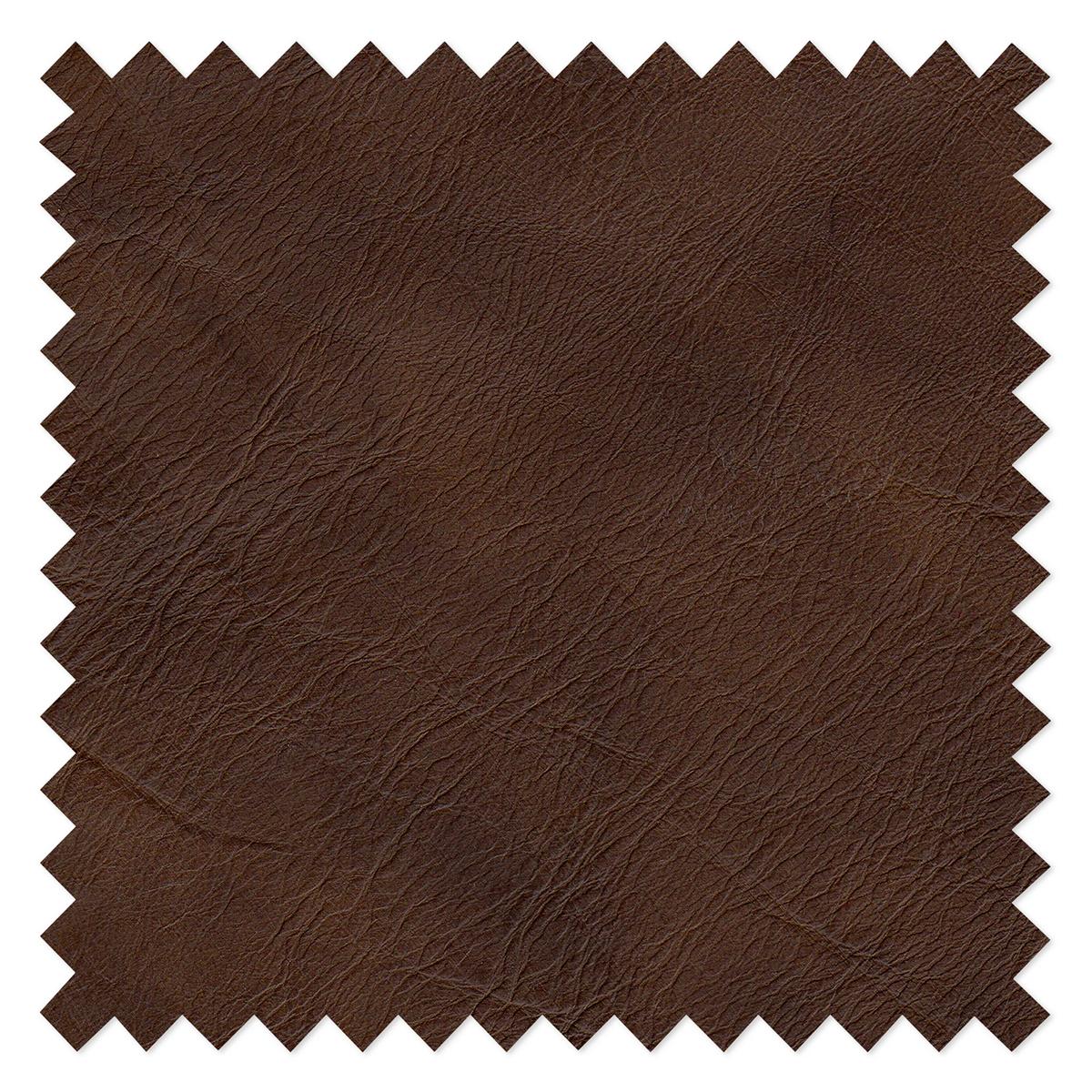 2-Sitzer-Sofa D. Braun Schwarz, B: 177 cm - Chromfarben/Dunkelbraun, Design, Leder (177/85/92cm) - Livetastic