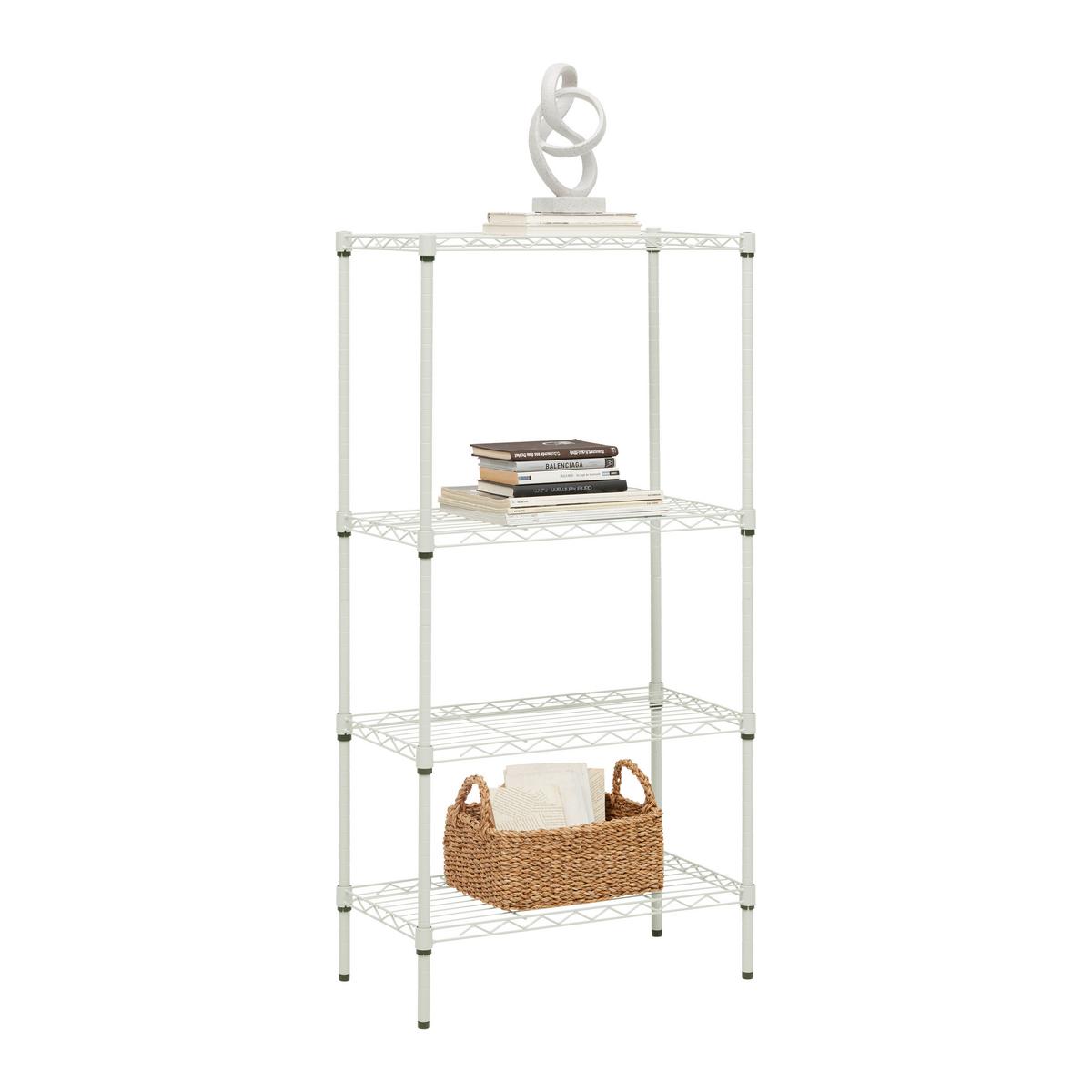 Regál ARONA - černá/kašmírová, Moderní, kov/plast (60/121,5/29,5cm) - Mömax